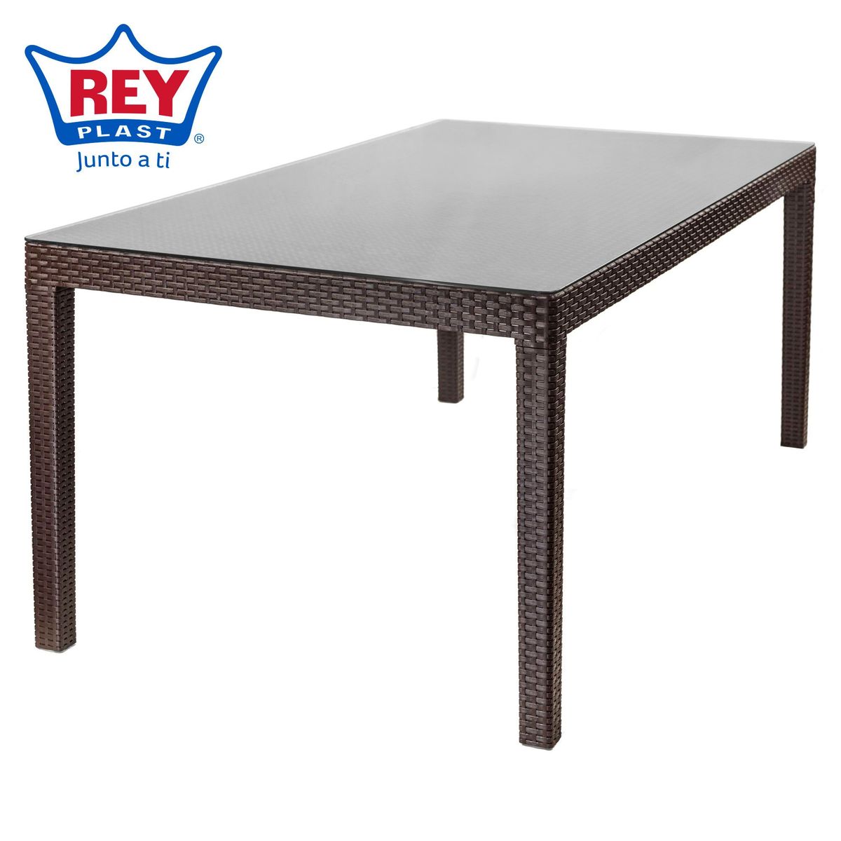 REYPLAST - Mesa de Terraza Tavarua Rectangular Café 180x95 CM