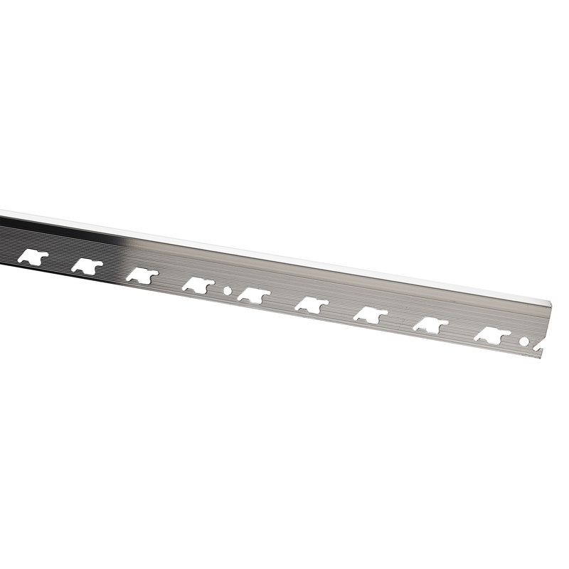 ARCANSAS - Perfil de Aluminio Brillante 10mm x 2.5m Plata