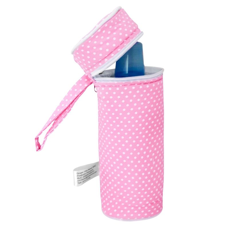 SWEETIE - Portabiberón Huellitas Rosado 22cm