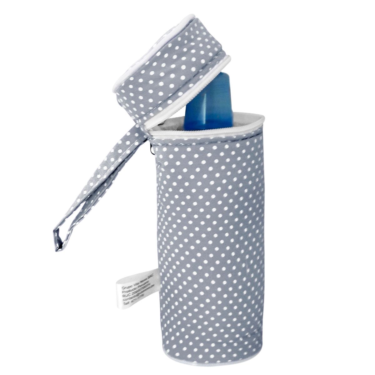 SWEETIE - Portabiberón Huellitas Plomo 22cm