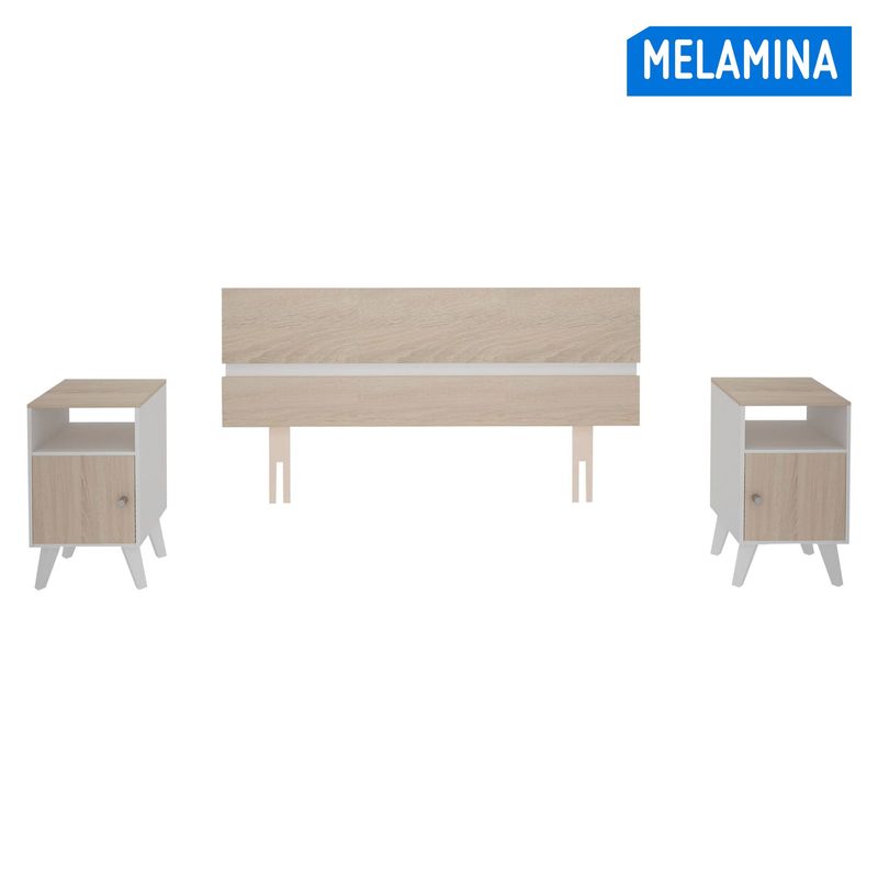 SILCOSIL - Kit Cabecera 2 plazas + 2 Veladores