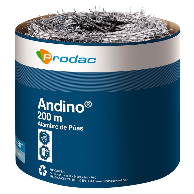 PRODAC - Alambre Púa Andino 200m 0.5 cm diám.