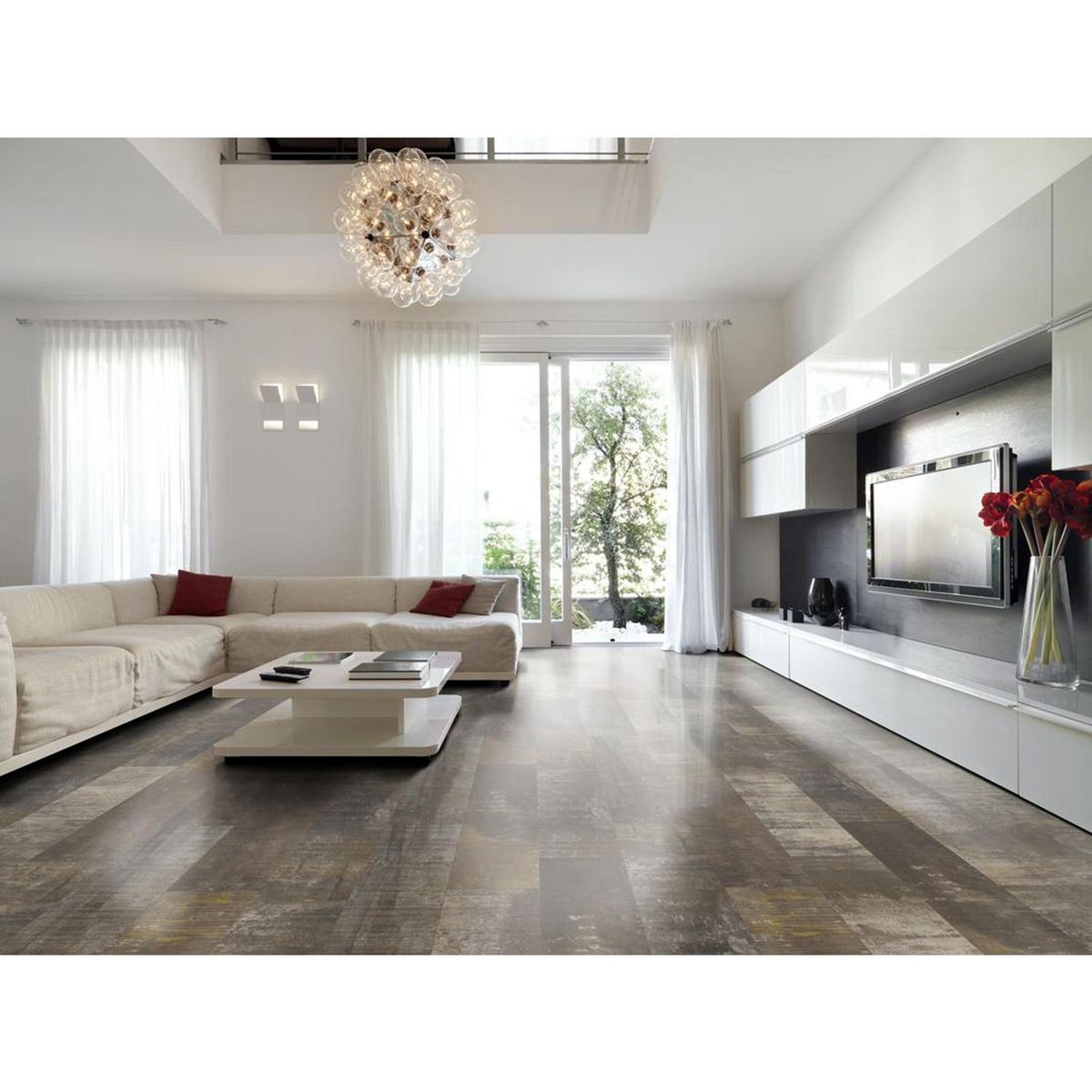 CICOGRES - Porcelanato Artic Wood Marrón Gris 23x120cm 1.10m2