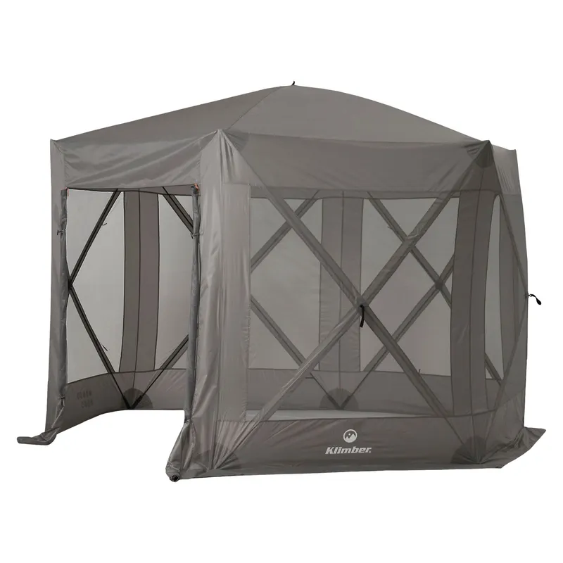 KLIMBER - Toldo armable 3.5x3.5m Taupe con cortinas