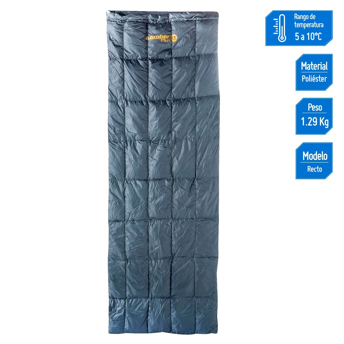 KLIMBER - Bolsa de dormir Recto Grafito 200x75cm