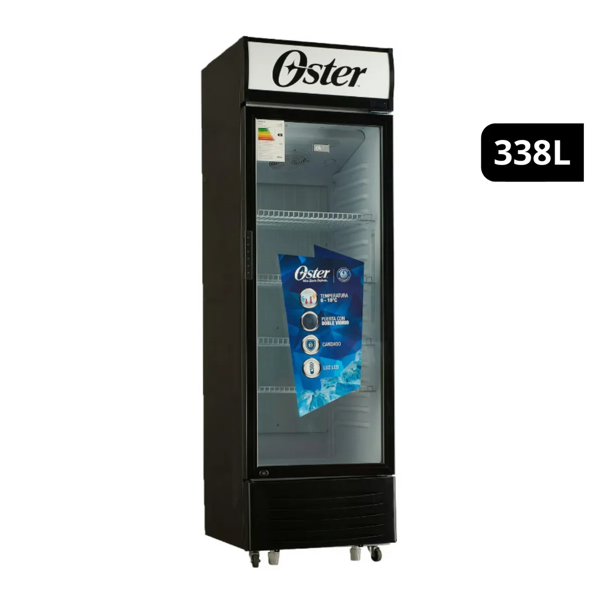 OSTER - Vitrina Exhibidora Oster 338 Lt OS-PVSC338 Negro