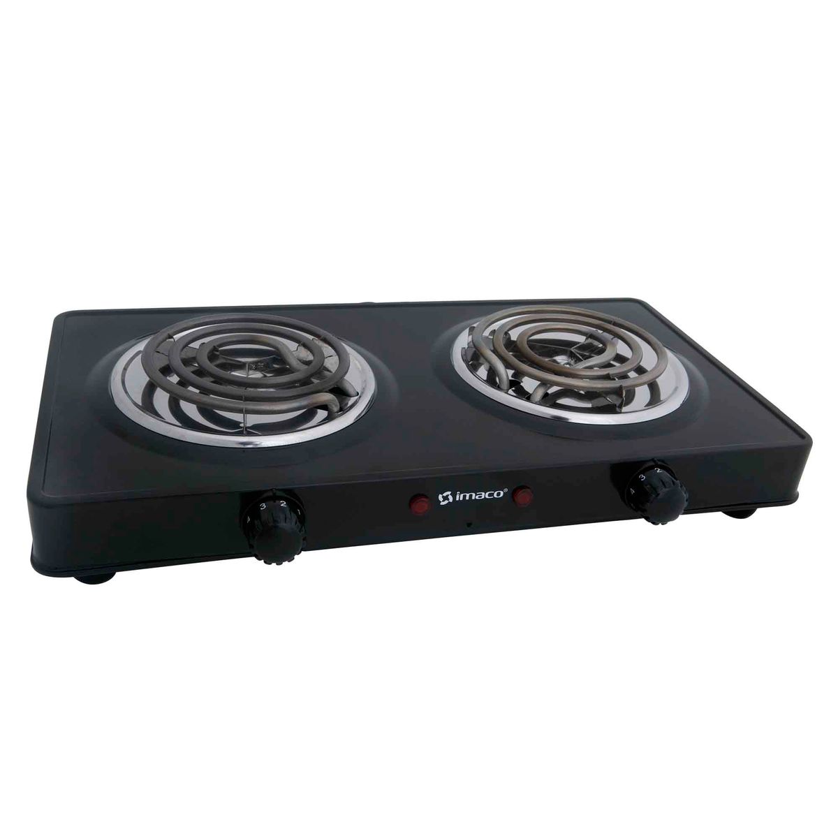 IMACO - Cocina de Mesa Imaco 2 Hornillas HP1400 Negro