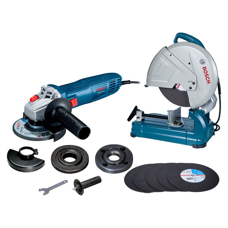 BOSCH - Tronzadora de Metales 14" 2400W + 6 + Amoladora Bosch Gws 700