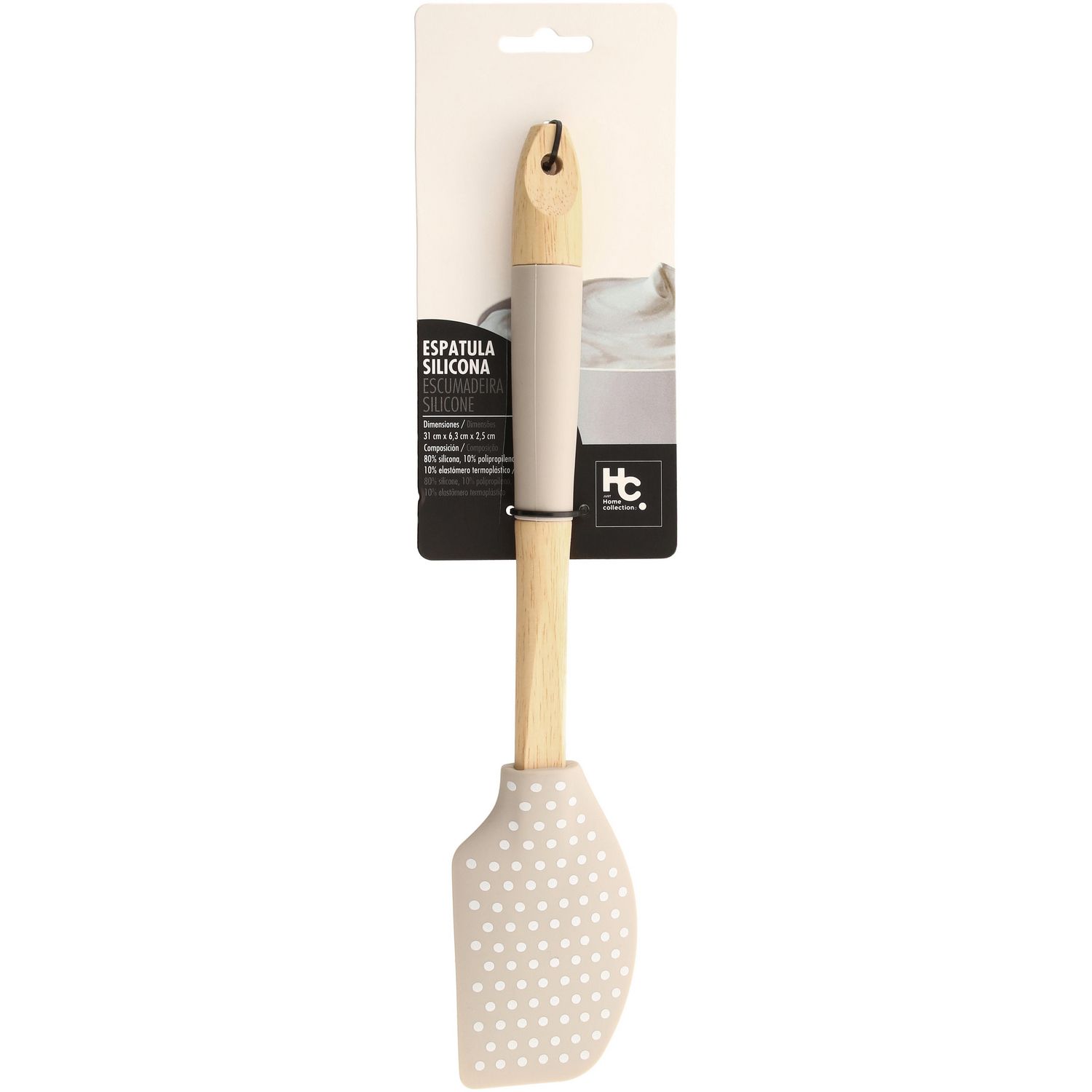 Espátula De Silicona Con Mango De Madera | Lider