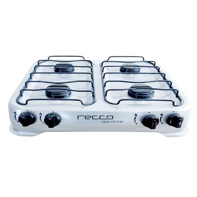 Cocina de Mesa Recco a Gas 4 Hornillas Solange Gris