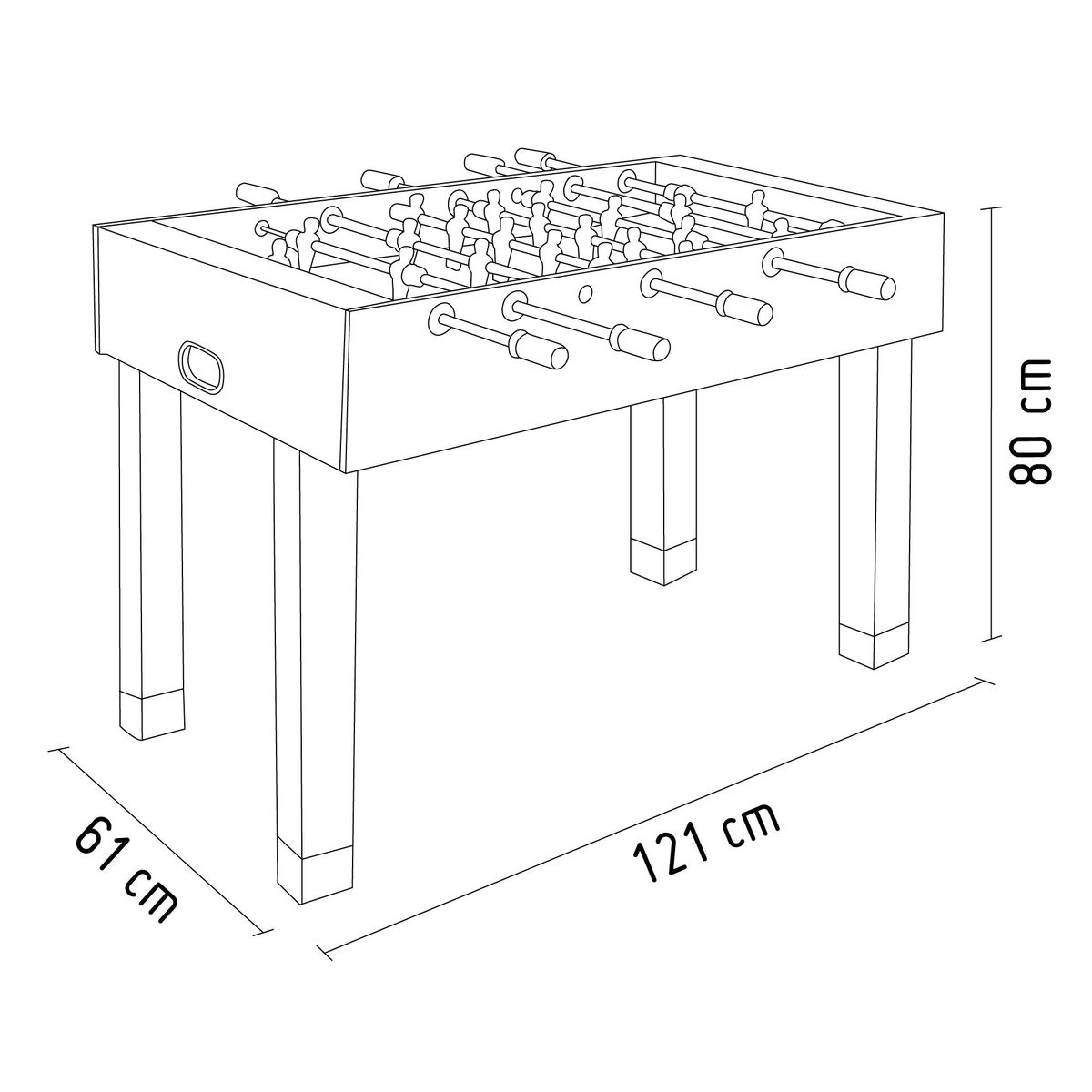 DO IT - Fulbito de Mesa 121x61x80cm