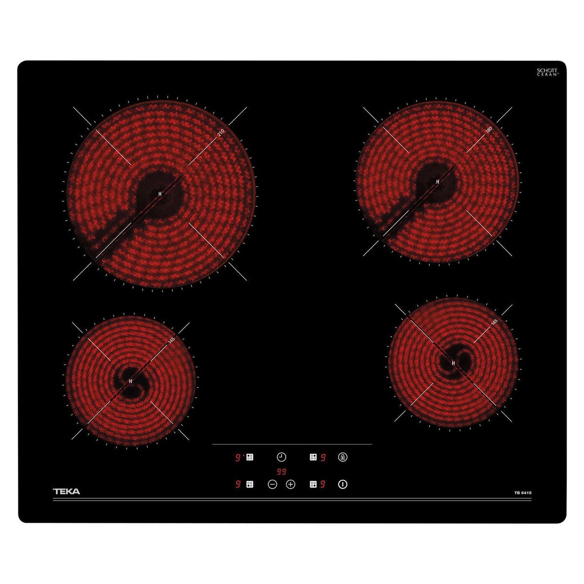 TEKA - Cocina empotrable Vitrocerámica Teka TB 6415 X4 Quemadores