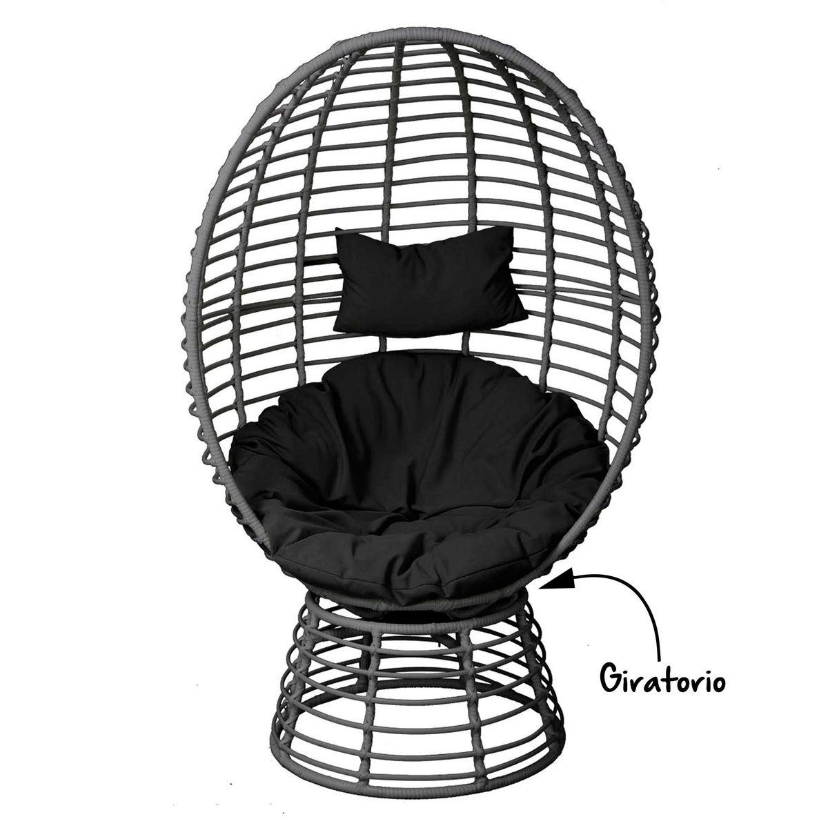 JUST HOME COLLECTION - Silla Egg con Cojín