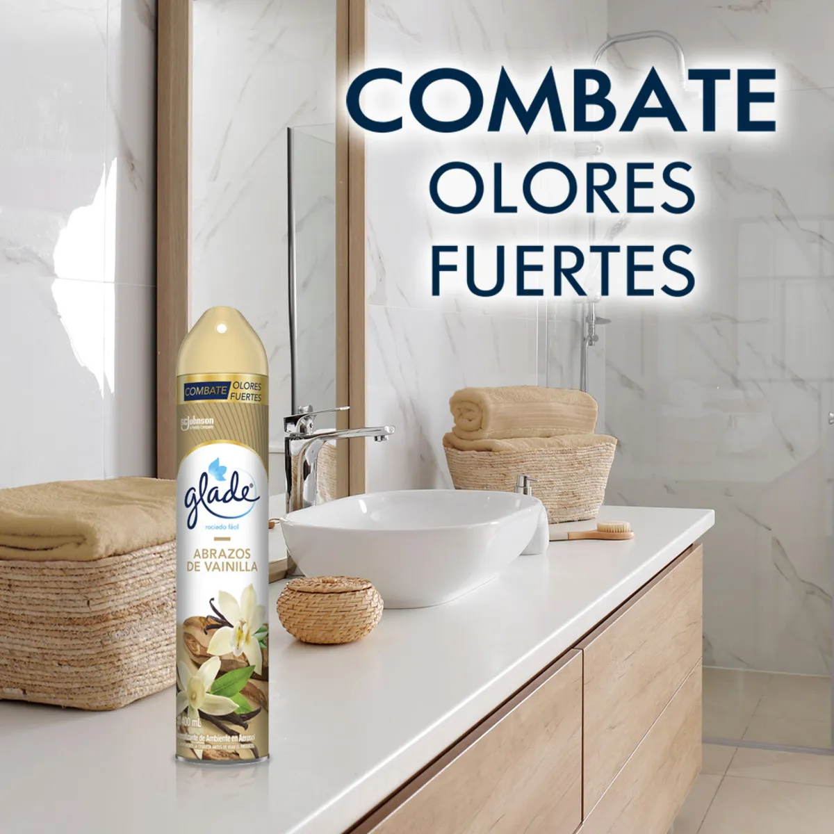 GLADE - Ambientador en aerosol Glade Abrazos de Vainilla 400ml