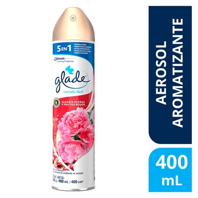 Ambientador Glade En Spray Alegra Floral Y Frutos Rojos 400Ml