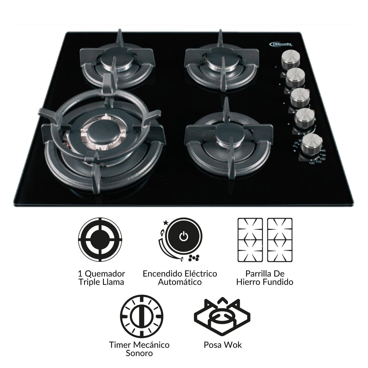 KLIMATIC - Cocina empotrable Gas Klimatic GIA X X4 Quemadores