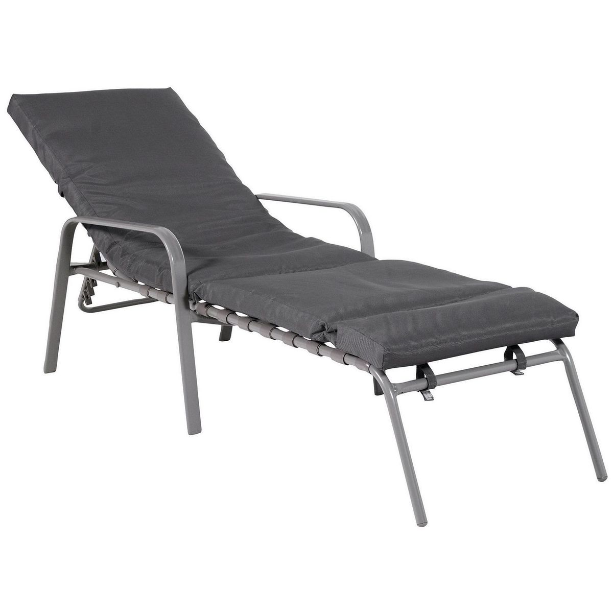 JUST HOME COLLECTION - Reposera de Aluminio con Cojín Chocolate