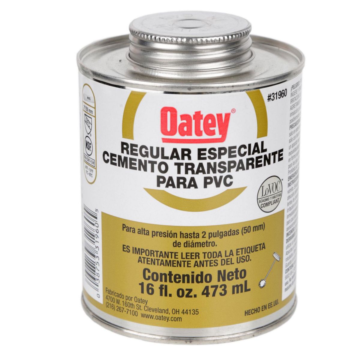 OATEY - Pegamento para PVC Oatey Dorado 473 ml