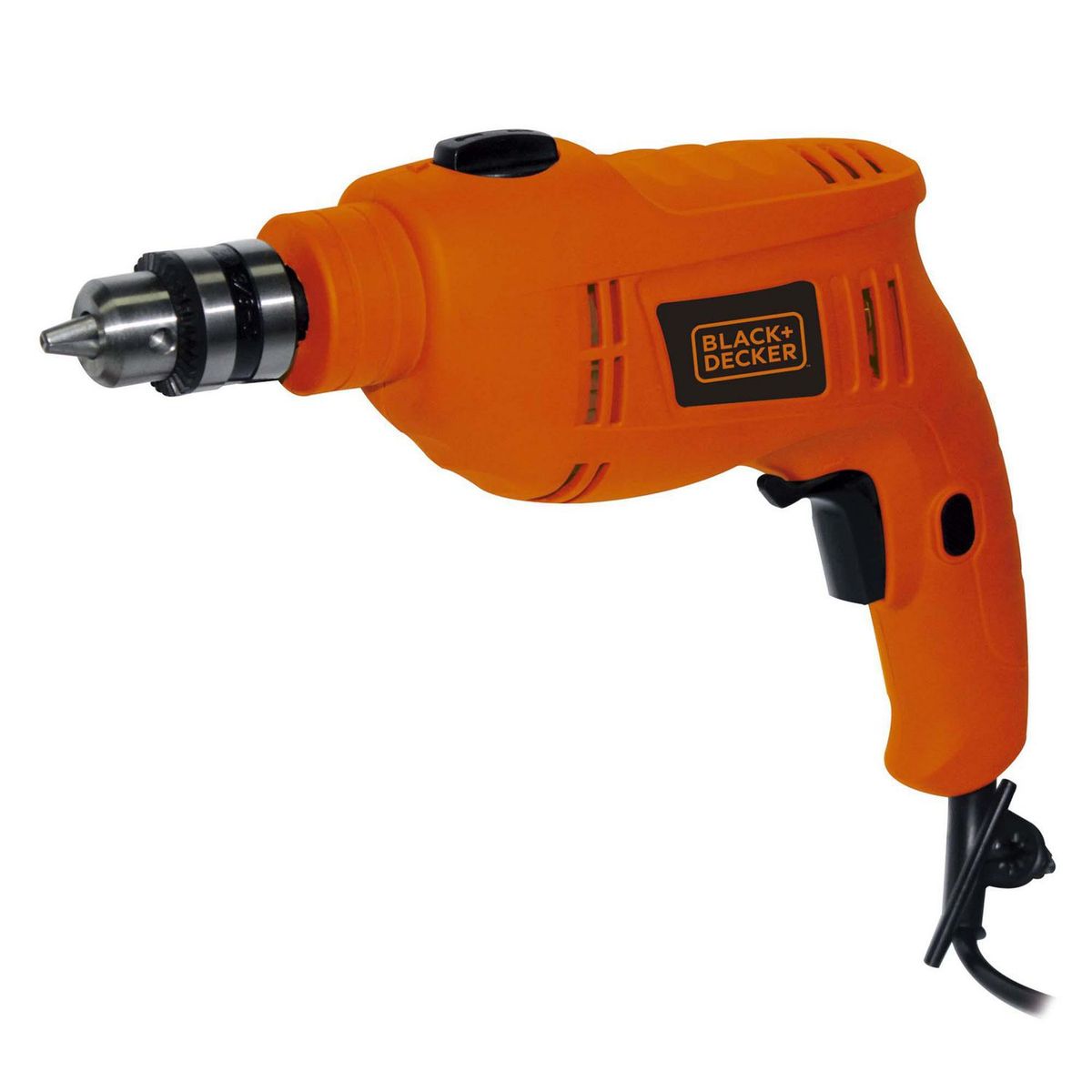 BLACK+DECKER - Taladro Percutor Eléctrico Black+Decker 3/8" 550W + 8 accesorios