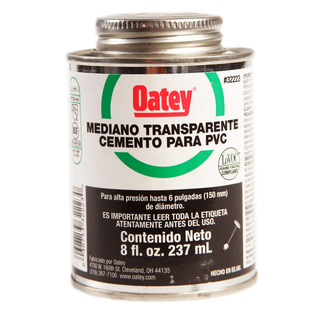 OATEY - Pegamento para PVC Oatey Negro 237 ml
