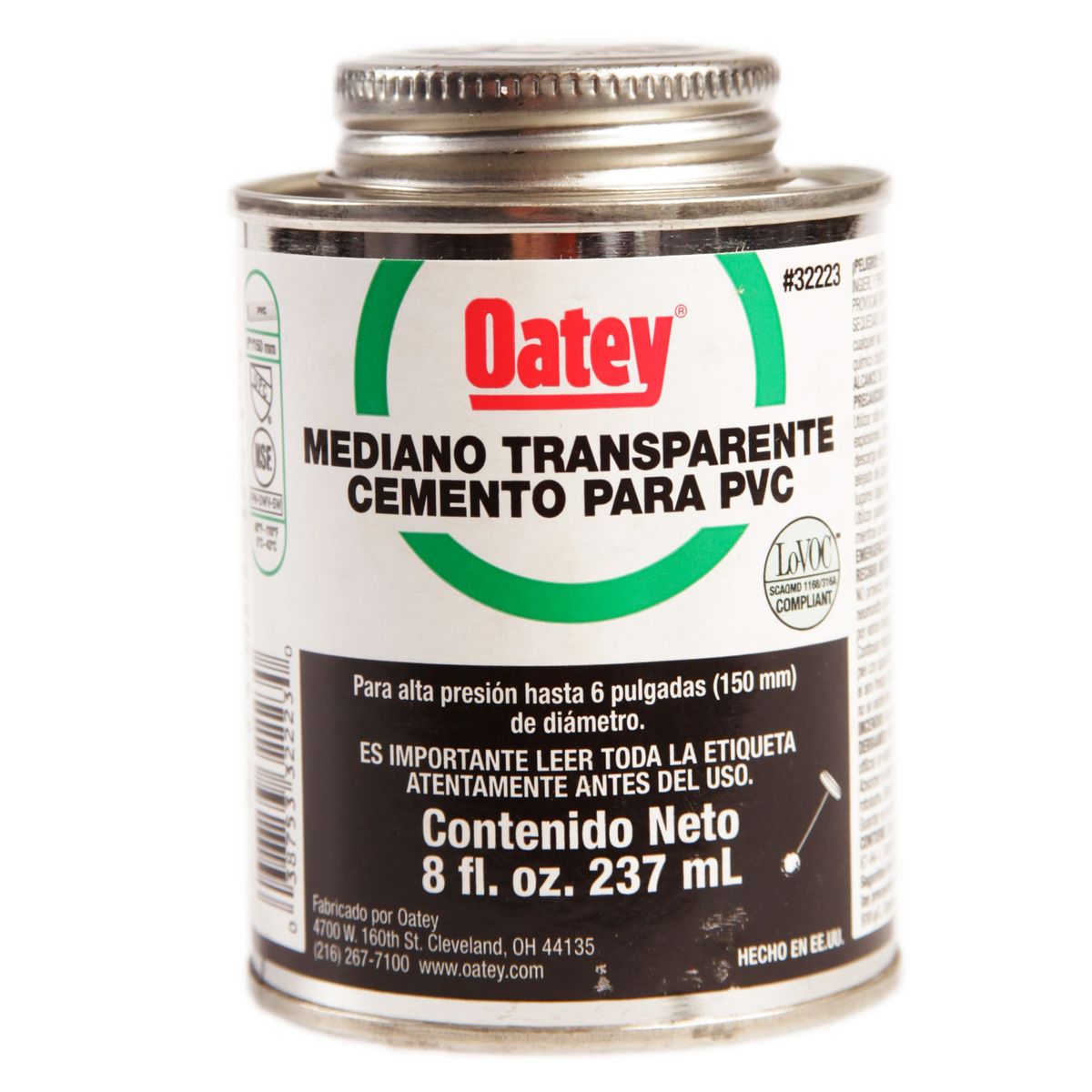 OATEY - Pegamento para PVC Oatey Negro 237 ml