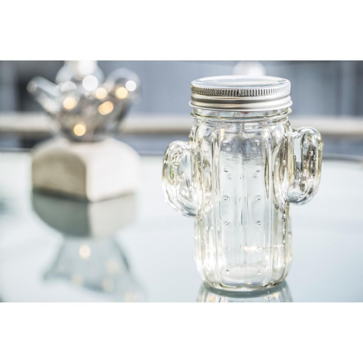 JUST HOME COLLECTION - Cactus de Cristal con Luz Led