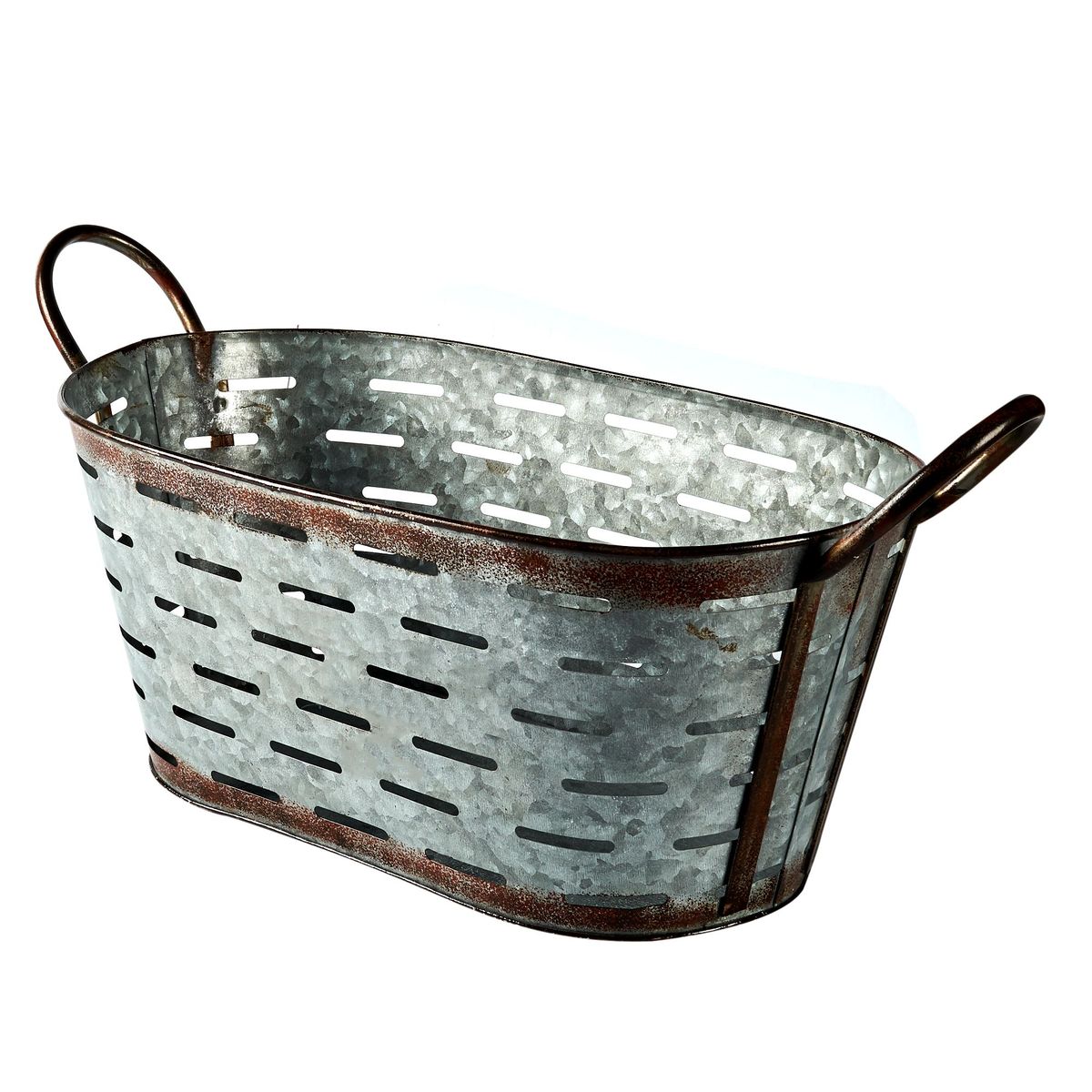 JUST HOME COLLECTION - Canasta de Metal 37x19x16m