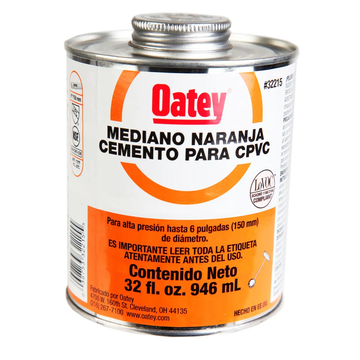 OATEY - Pegamento para PVC Oatey Naranja 946 ml