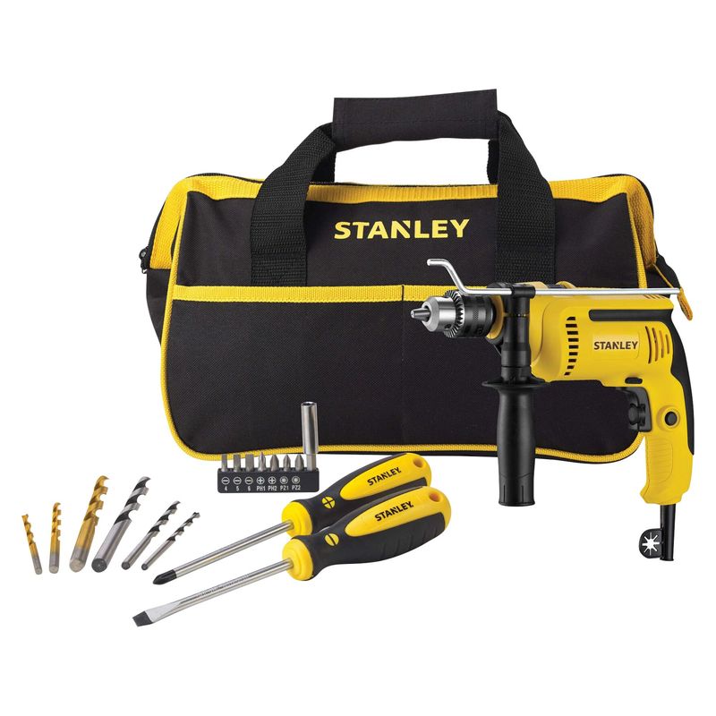 STANLEY - Kit Taladro Percutor Eléctrico Stanley  1/2" 700W SDH700BA