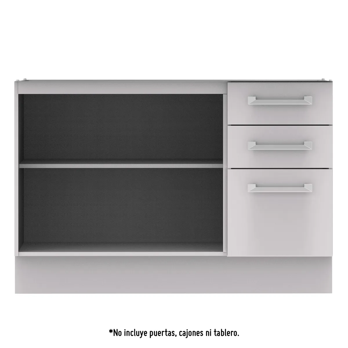 MADESA - Combo Mueble de Cocina Alacena + Barra Auxiliar Blanco