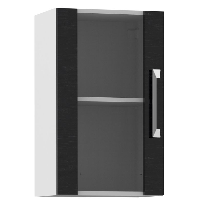 MADESA - Puerta Bat Vidrio 40cm Negro Ébano