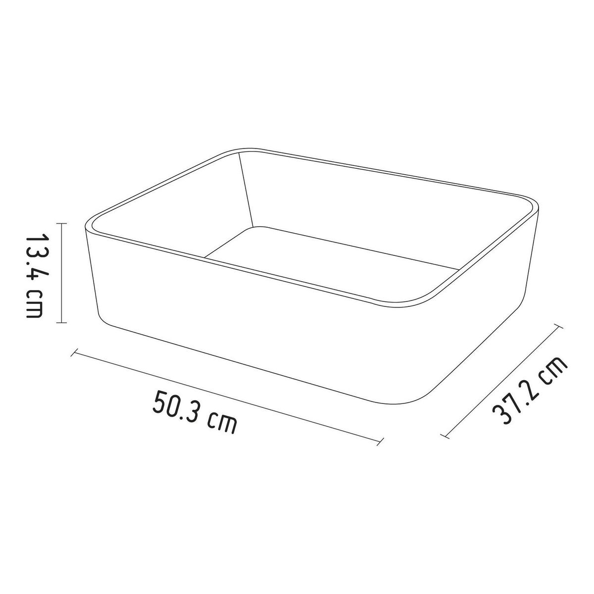 VAINSA - Lavamanos para Sobreponer Vainsa Sestri Rectangular Blanco
