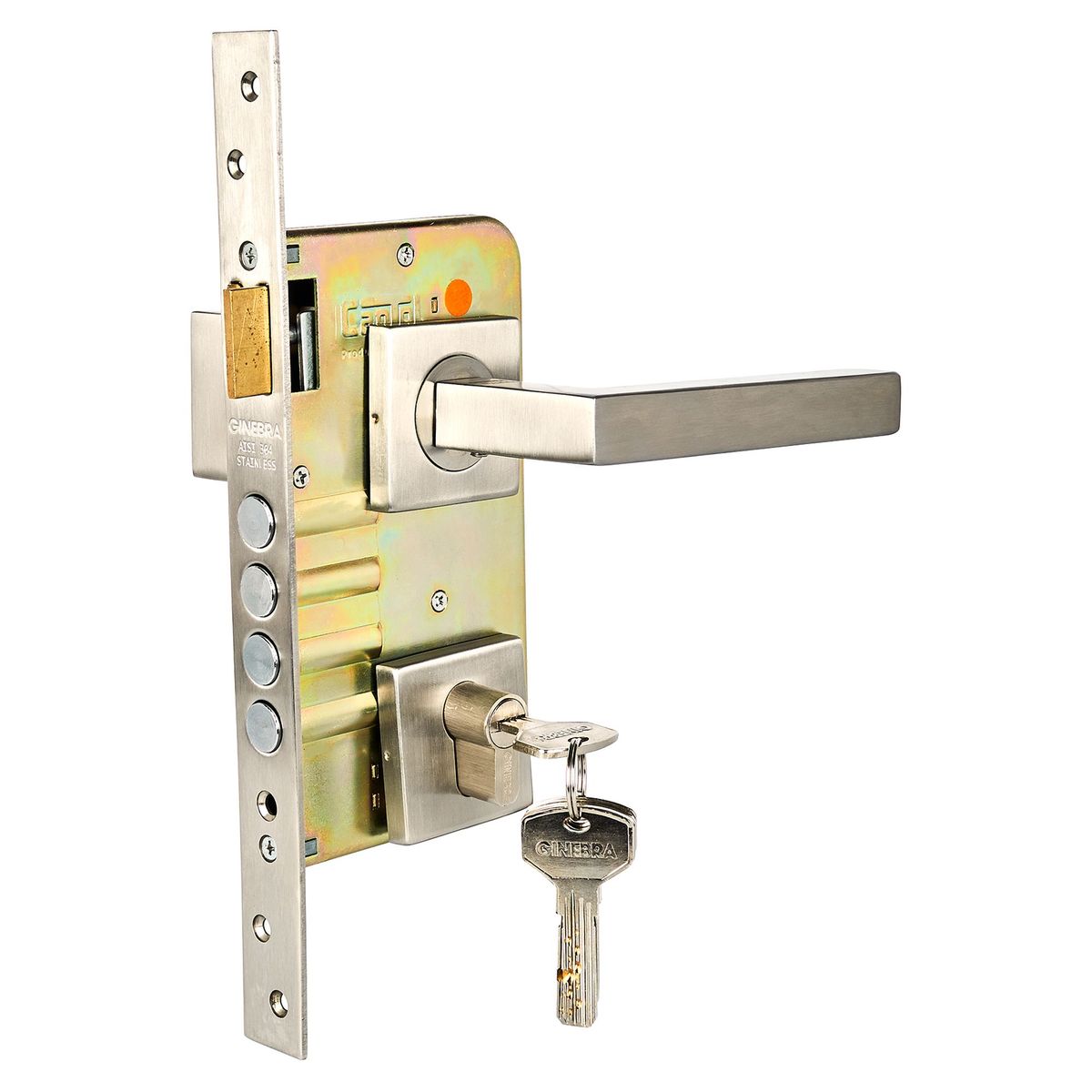 CANTOL - Cerradura de Embutir Cuadrada Principal Cuadra Izquierdo Cantol