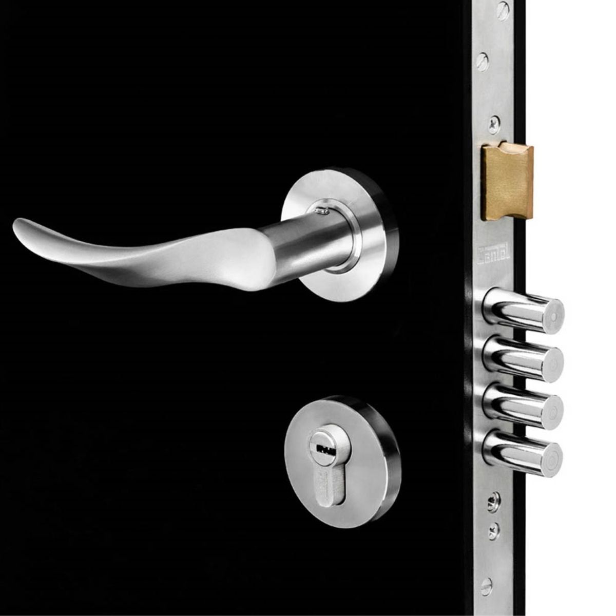 CANTOL - Cerradura de Embutir Principal Onda Ac Inox Der Cantol