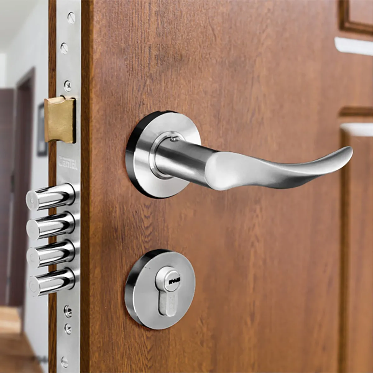 CANTOL - Cerradura de Embutir Principal Onda Ac Inox Izq Cantol