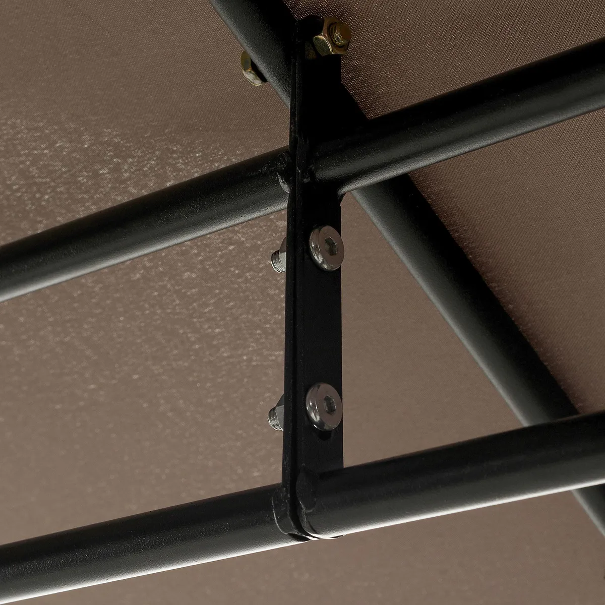 JUST HOME COLLECTION - Pérgola Armable Metal Taupe 2.95x2.95m