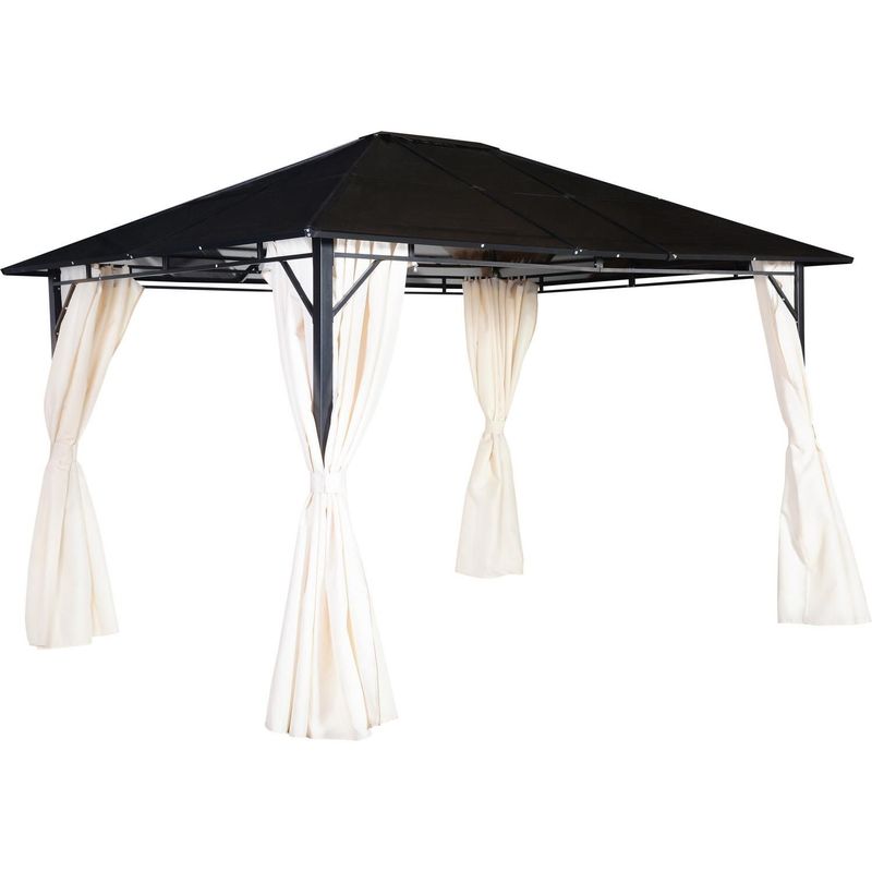 JUST HOME COLLECTION - Pérgola Metal Negro 3X3 M