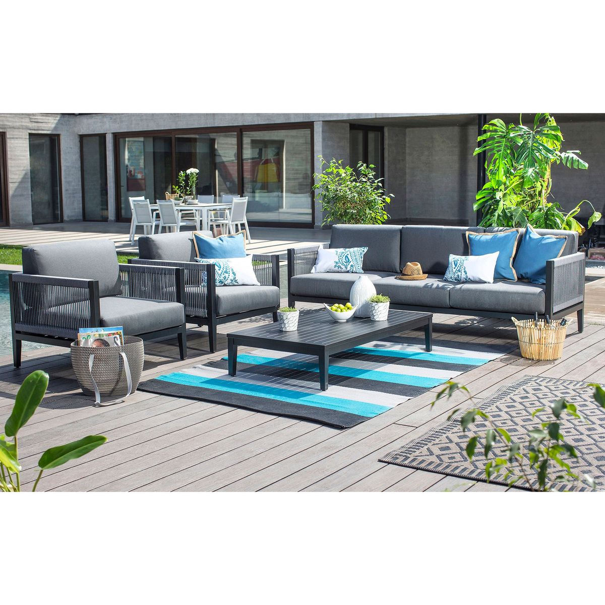 JUST HOME COLLECTION - Juego de living Calgary 4 personas