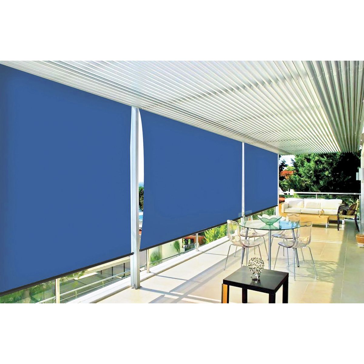 WINDOOR - Toldo Retráctil Vertical 1.5x3m Azul