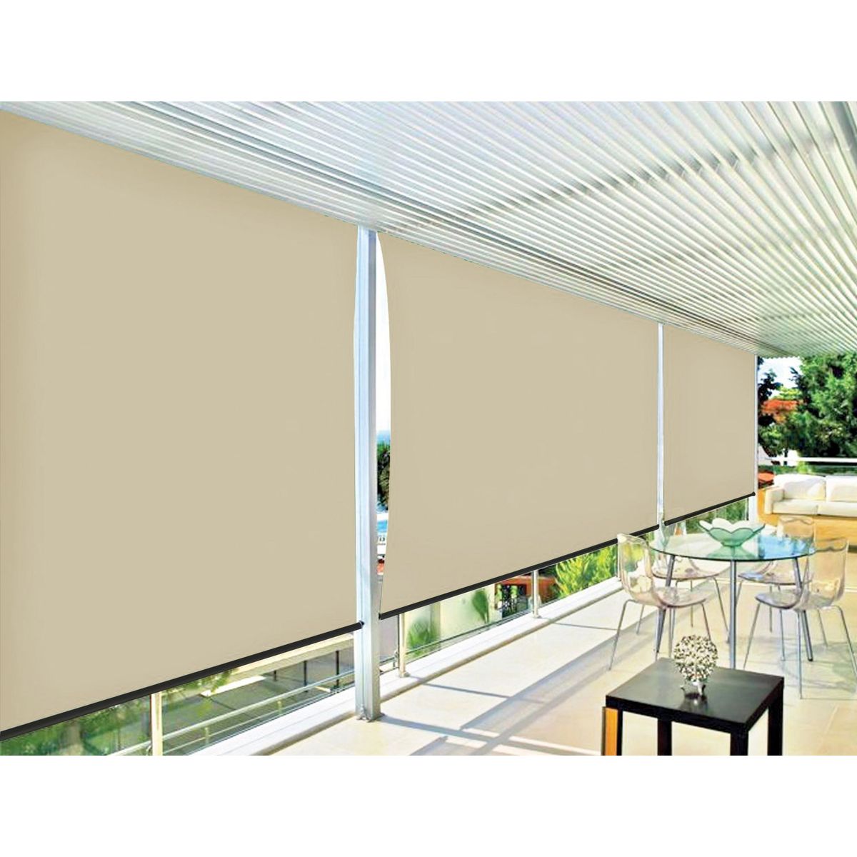 WINDOOR - Toldo Retráctil Vertical 1.5x3m Beige