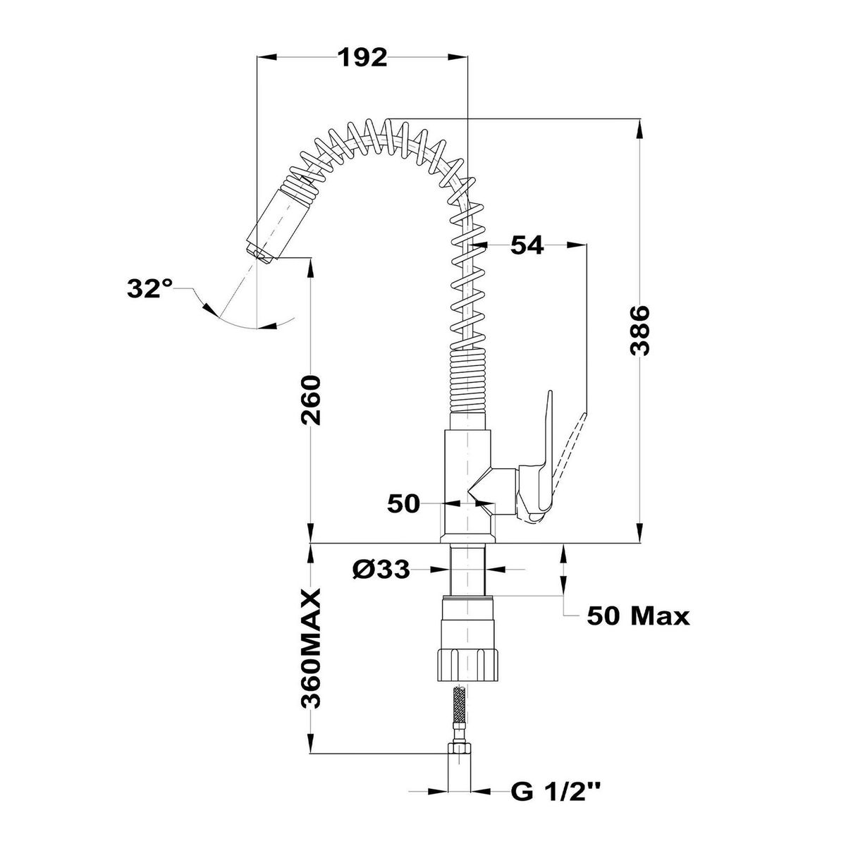 TEKA - Grifería Monomando de Cocina IN-934 Negro