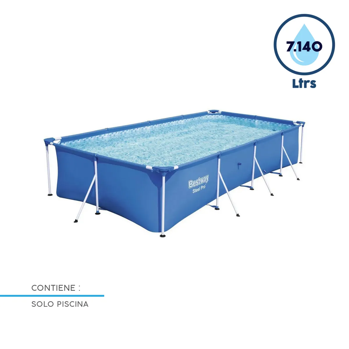 BESTWAY - Piscina Estructural Rectangular Bestway 450x200x84cm 7140 litros