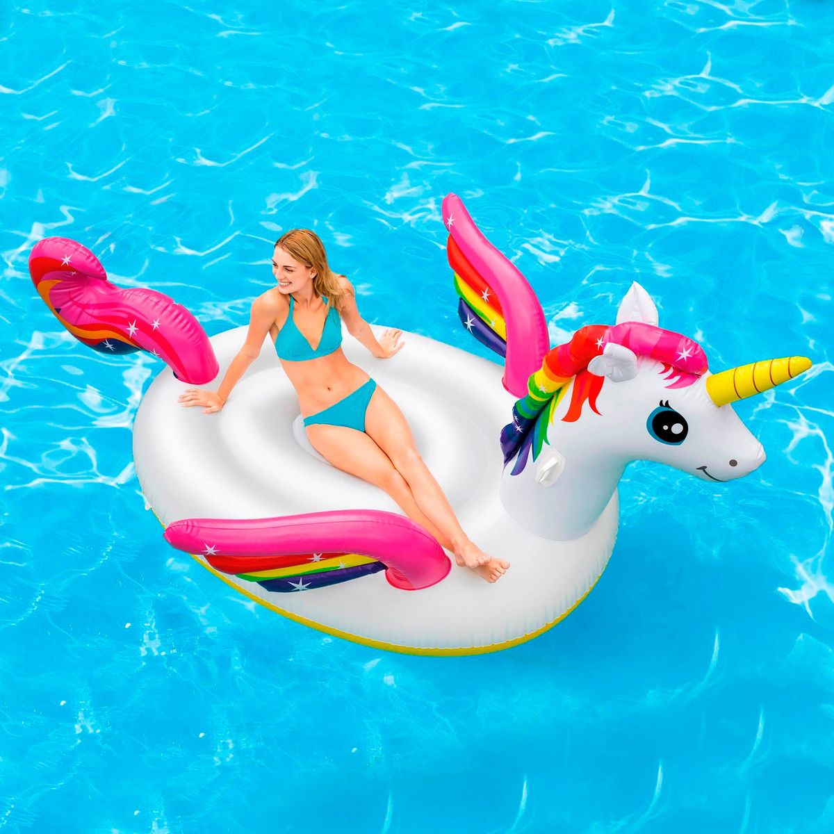 INTEX - Flotador Unicornio 287x193x165cm