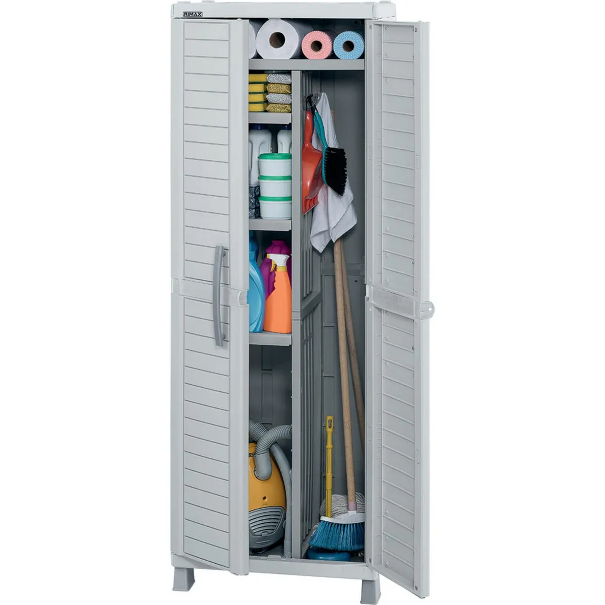 RIMAX - Armario Alto Escobero Baru Gris