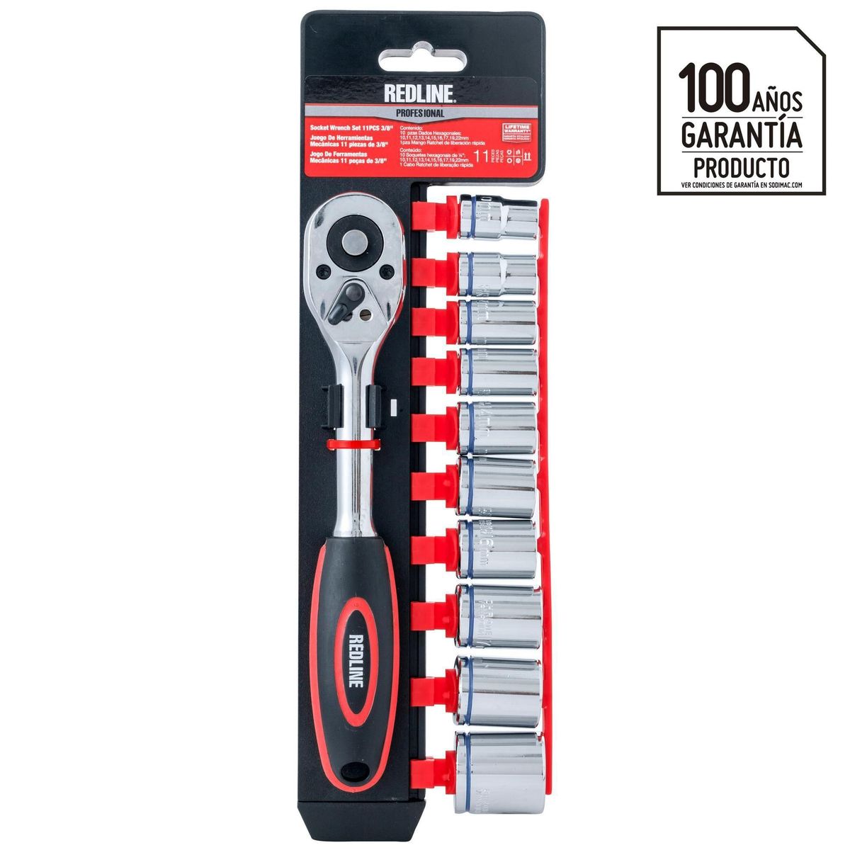 REDLINE - Juego De Dados 3/8'' Redline 11 Piezas 