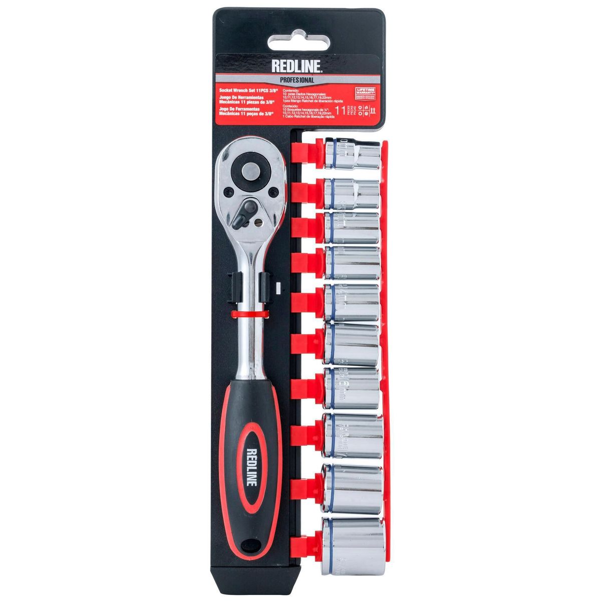 REDLINE - Juego De Dados 3/8'' Redline 11 Piezas 