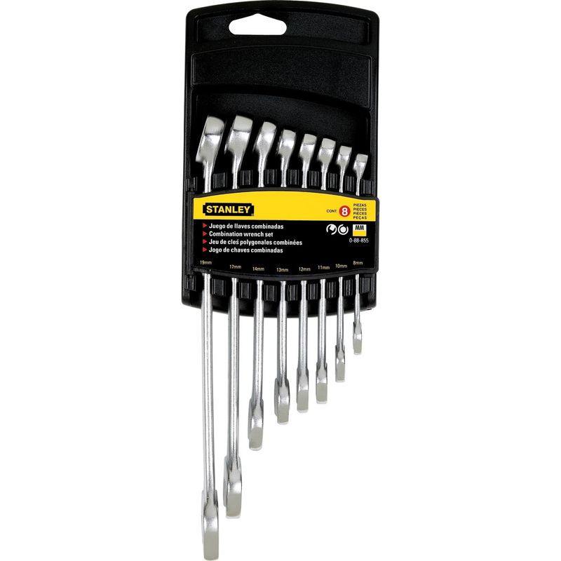STANLEY - Juego de Llaves Combinadas Stanley  8 Piezas