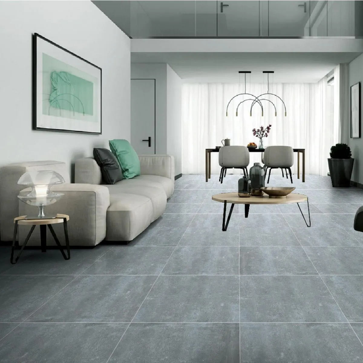 HOLZTEK - Gres Porcelanico Marrón Cementicio 60x60cm 1.44m2
