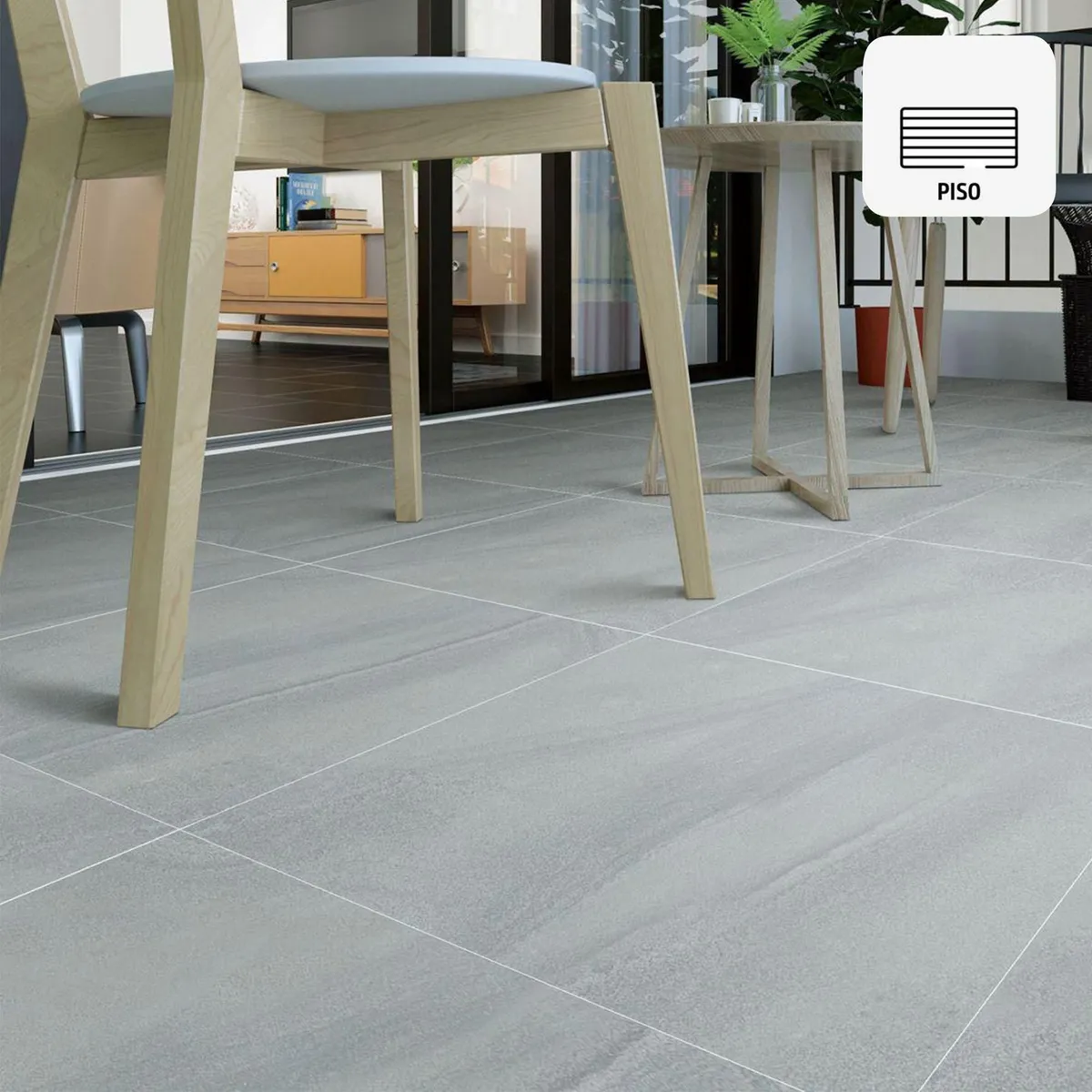 HOLZTEK - Gres Porcelanico Gris Marmol 60x60cm 1.44m2
