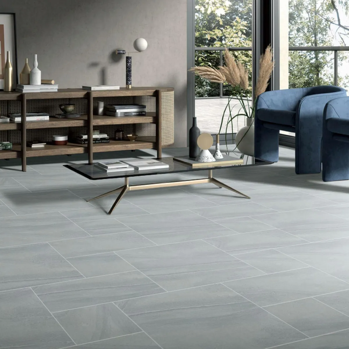 HOLZTEK - Gres Porcelanico Gris Marmol 60x60cm 1.44m2